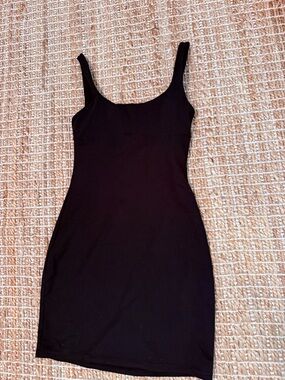 Fabletics Black Scoop Neck Tank Mini Dress